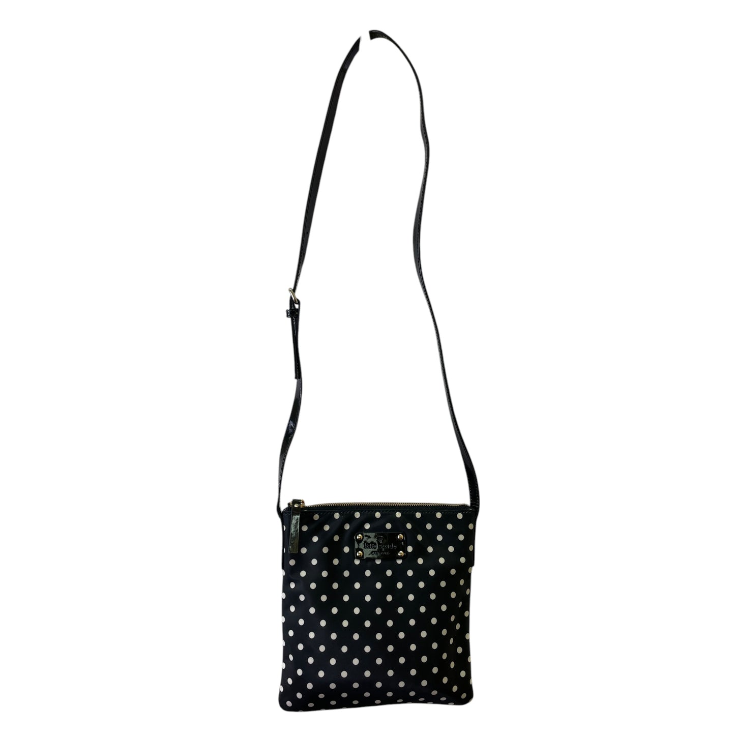 Crossbody Designer By Kate Spade In Black & White, Size:Medium