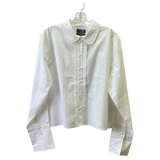 TOP LS by J. CREW in WHITE, Size:L