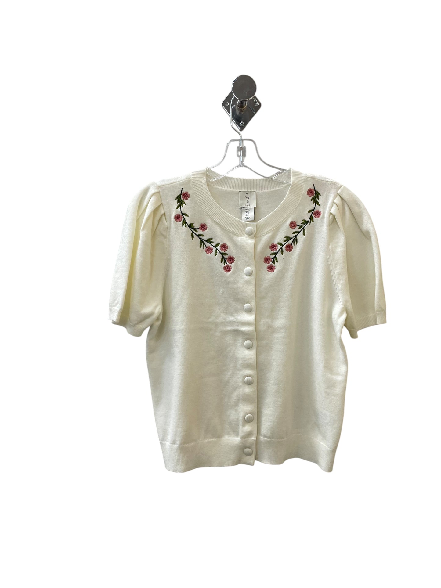 Cardigan By Joie In Cream & Pink, Size:S