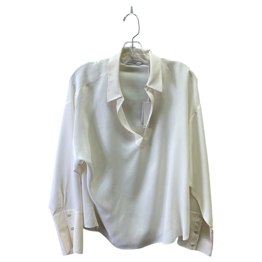 Top Ls By Rebecca Taylor In Cream, Size:L