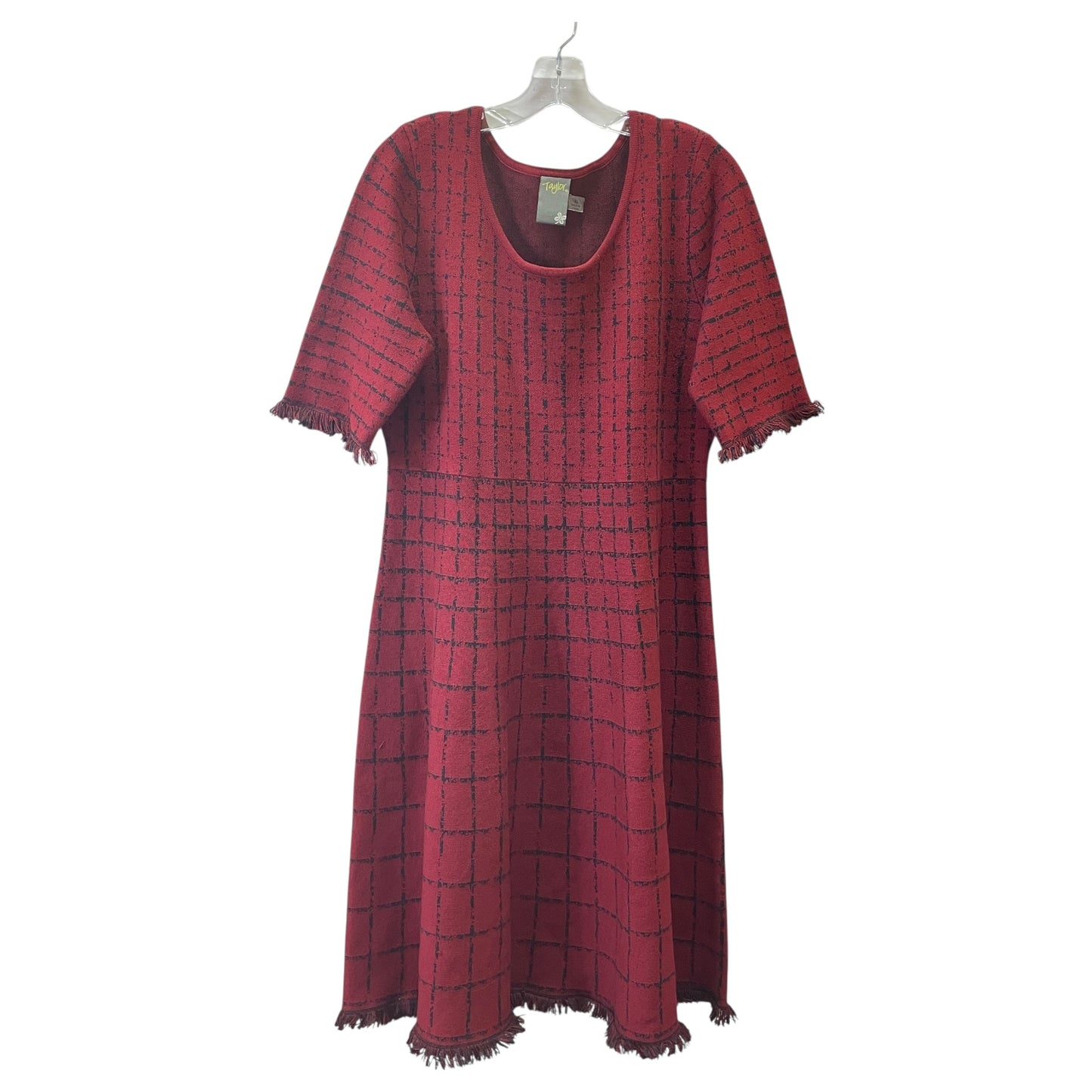 DRESS CASUAL MIDI by TAYLOR In RED, Size: XL