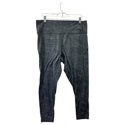 Athletic Leggings By COREIO In Black & Grey, Size:Xl
