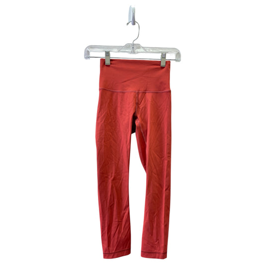 Athletic Capris By Lululemon In Orange, Size:Xs