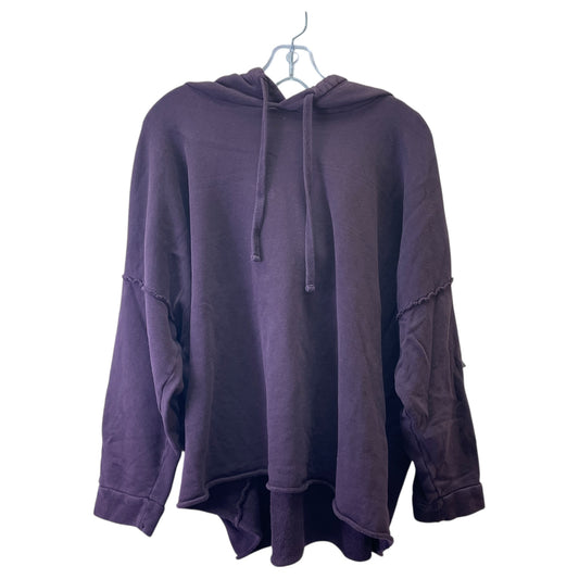 ATHLETIC TOP LS HOODIE by EILEEN FISHER in MAROON, Size:1X