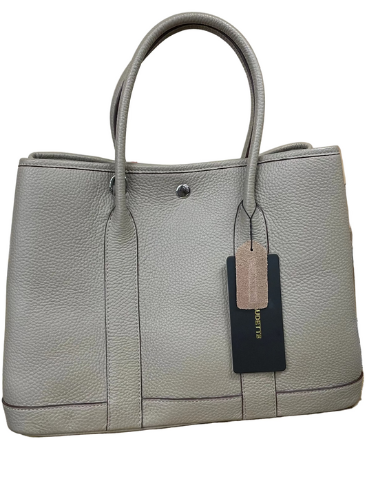 Handbag Leather By Claudette In Taupe, Size:Large