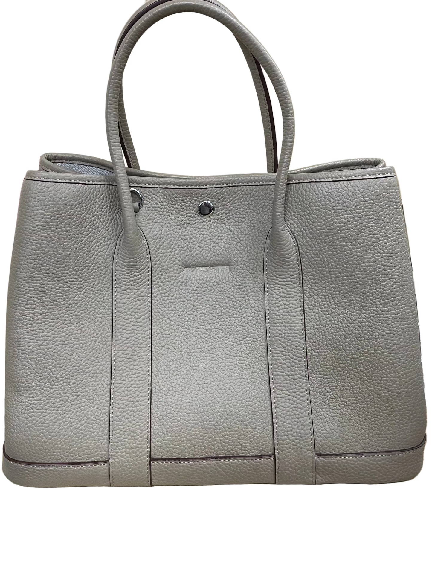 Handbag Leather By Claudette In Taupe, Size:Large