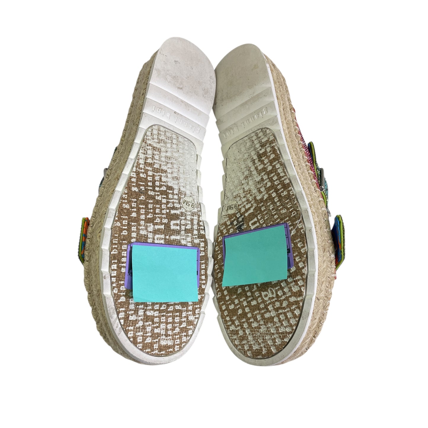 Sandals Heels Platform By Gianni Bini In Green & Pink, Size:9.5