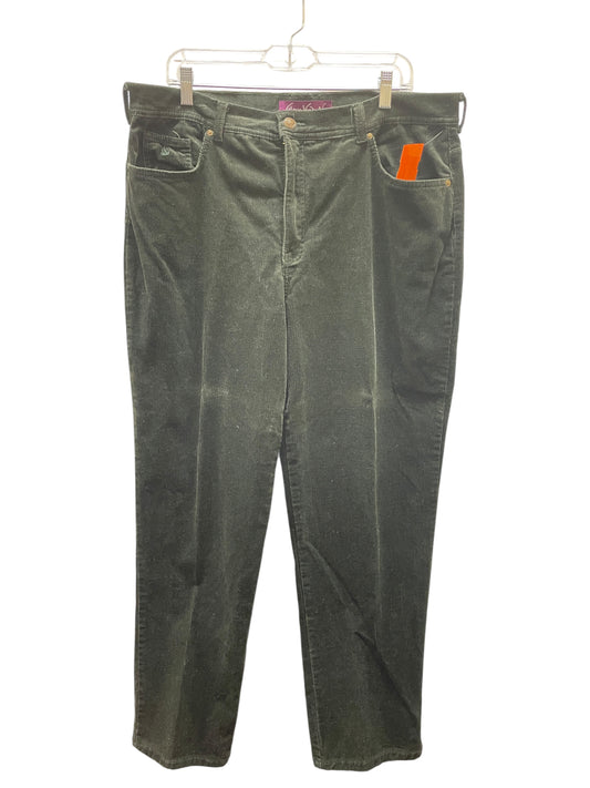 Pants Corduroy By Gloria Vanderbilt In Green, Size:18