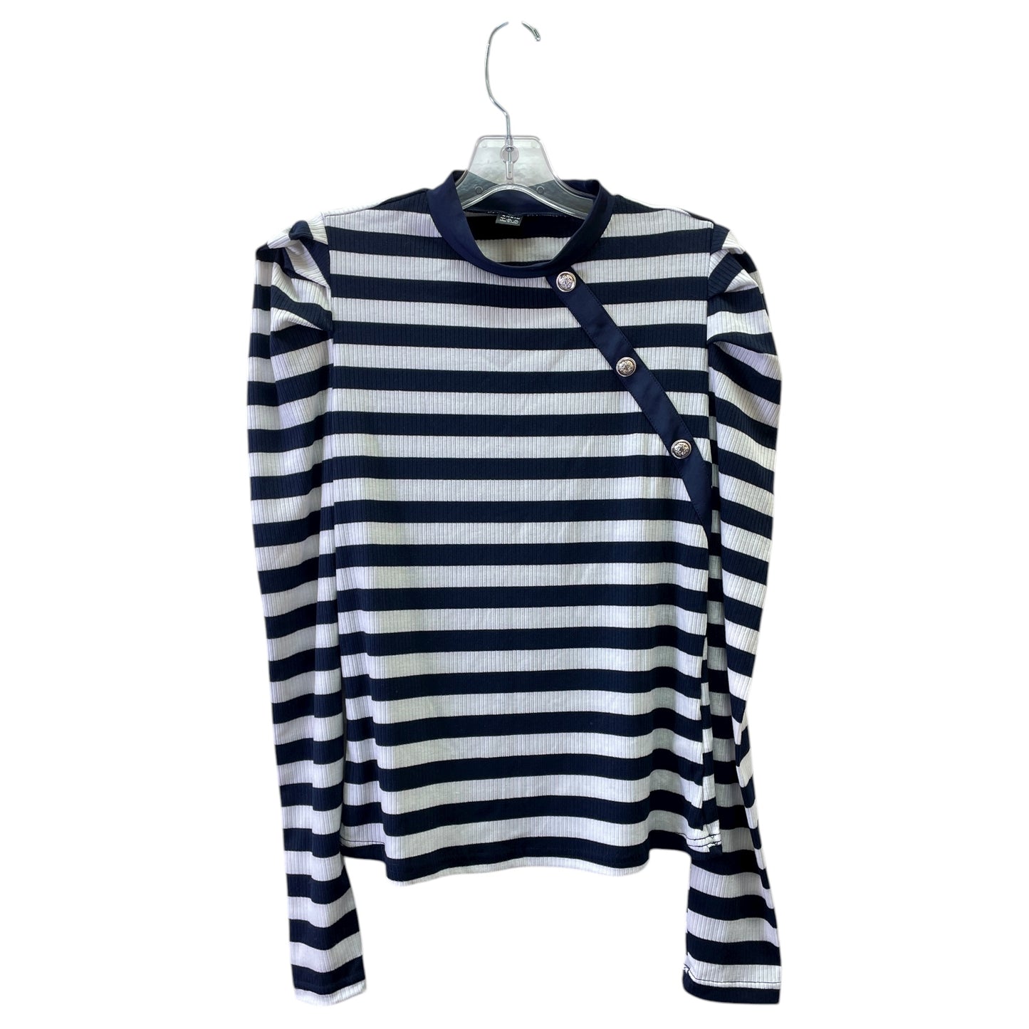 Top Ls By Shein In Blue & White, Size:L
