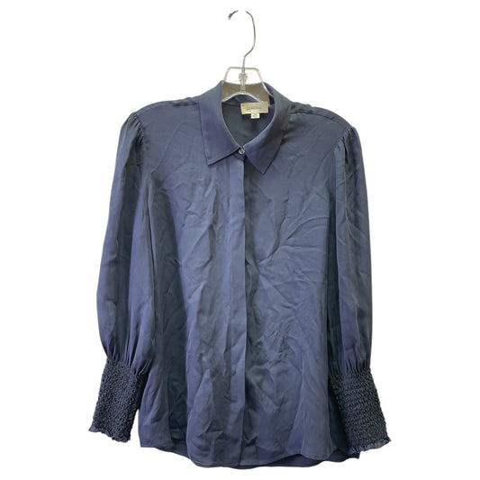 Blouse Ls By L Agence In Blue, Size:S