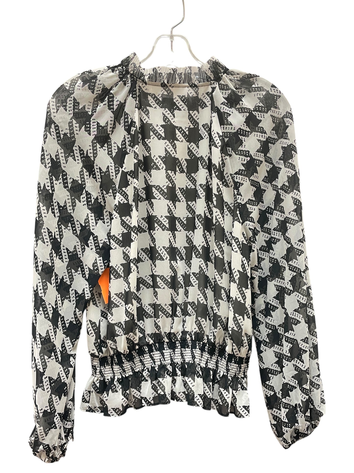 Blouse Ls By Ann Taylor In Black & White, Size:M