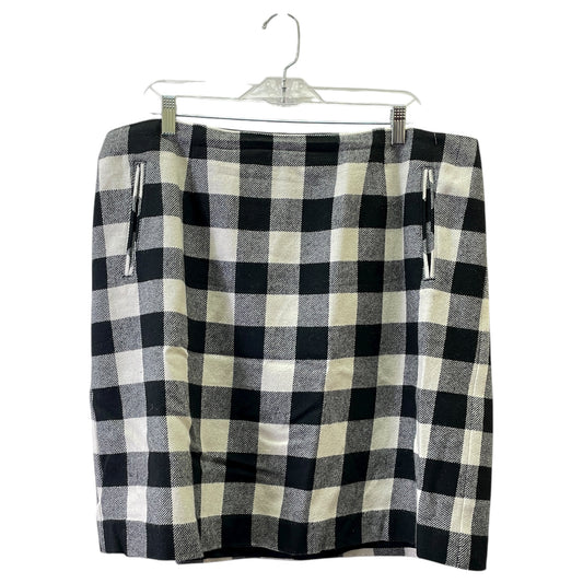 Skirt Mini & Short By Talbots In Black & Cream, Size:16