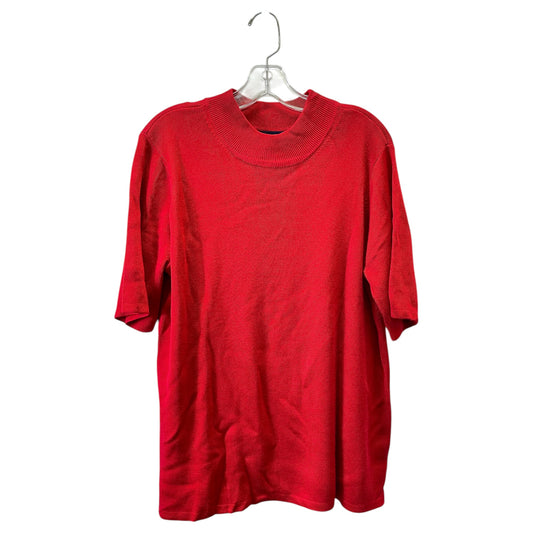 Sweater Ss By Preston And New York In Red, Size:1X