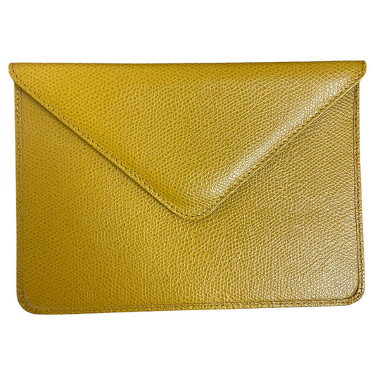 Coin Purse Leather By Saks Fifth Avenue In Yellow, Size:Medium
