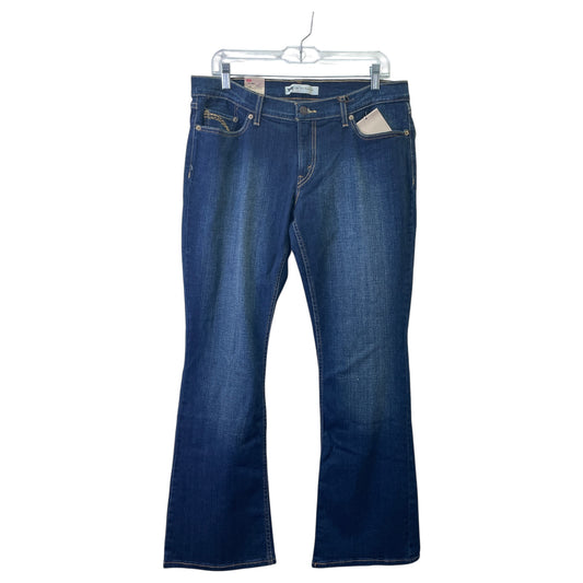 Jeans Boot Cut By Levis In Blue Denim, Size:12