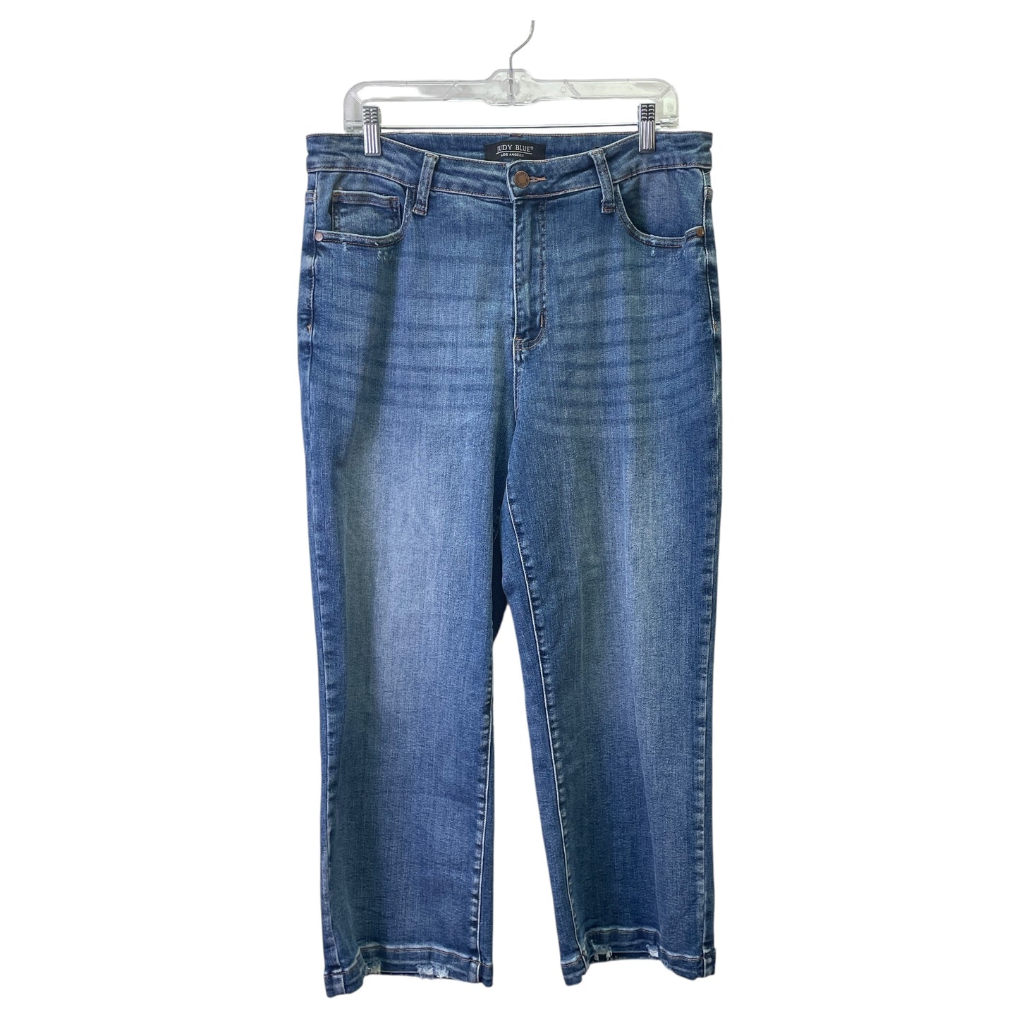 JEANS WIDE LEG by JUDY BLUE in BLUE DENIM, Size:10
