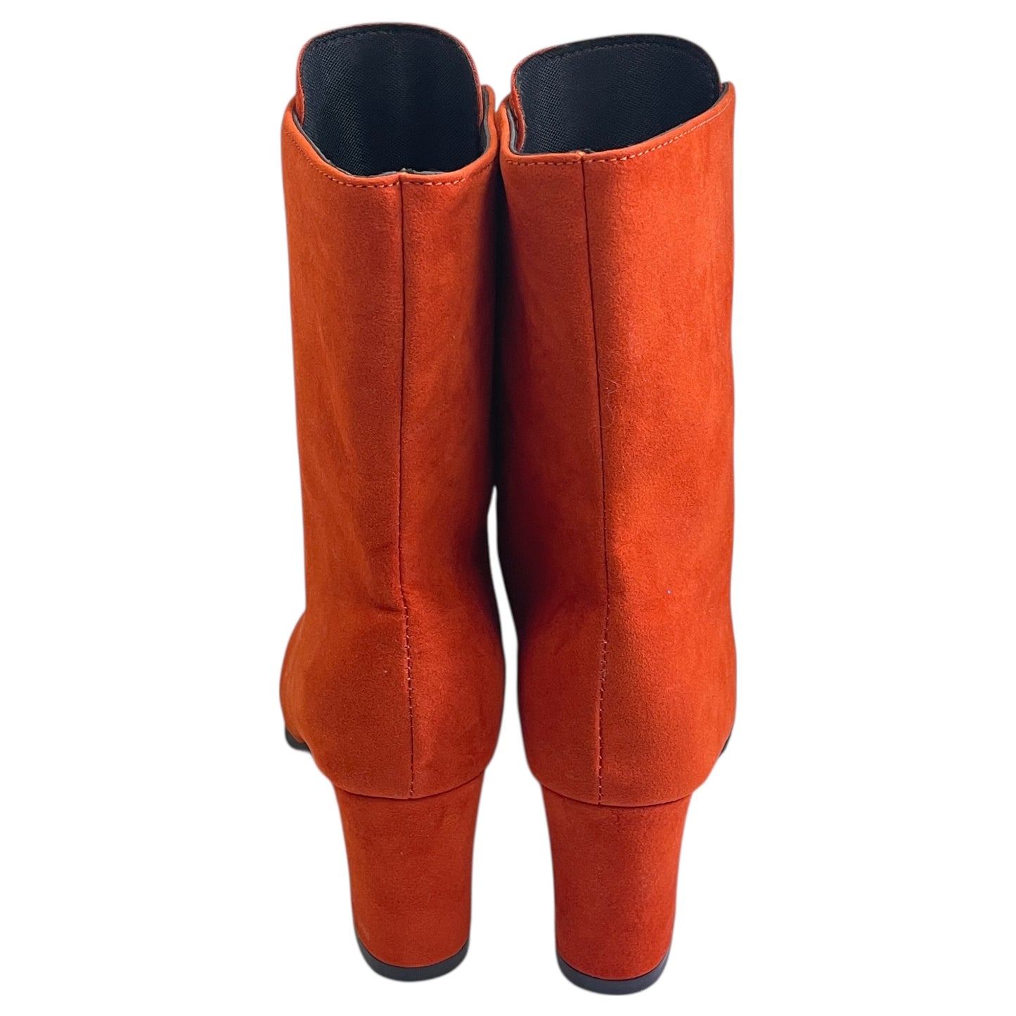 Boots Ankle Heels By BOOTS In Orange, Size:10