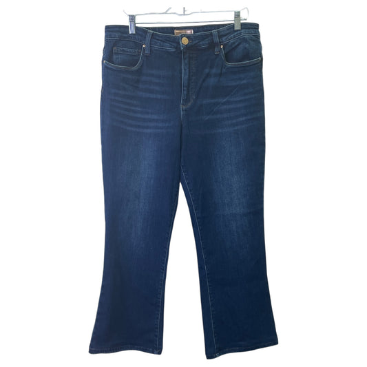 JEANS FLARED by KUT in BLUE DENIM, Size:14