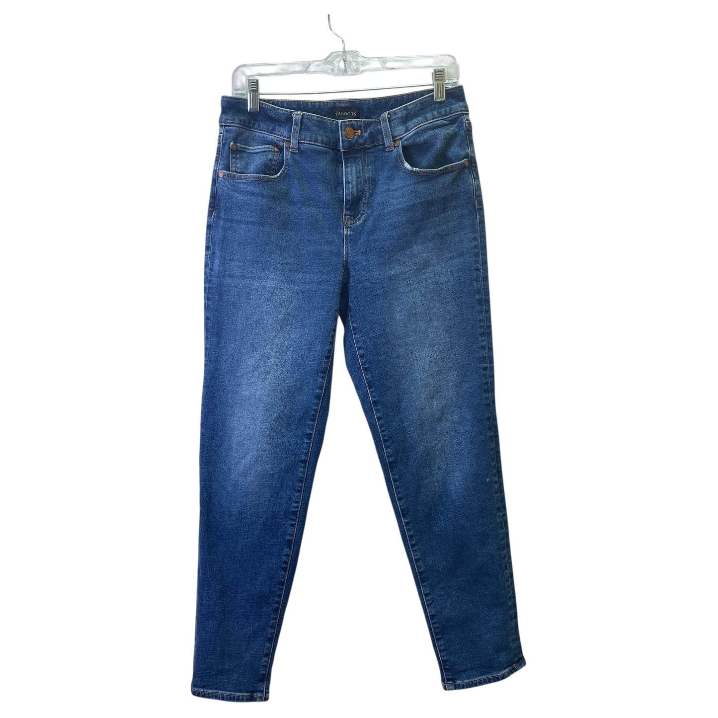 Jeans Straight By Talbots In Blue Denim, Size:4