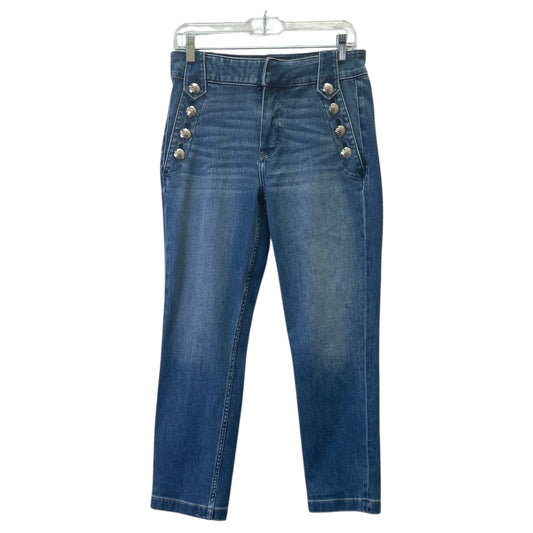 Jeans Straight By White House Black Market In Blue Denim, Size:6
