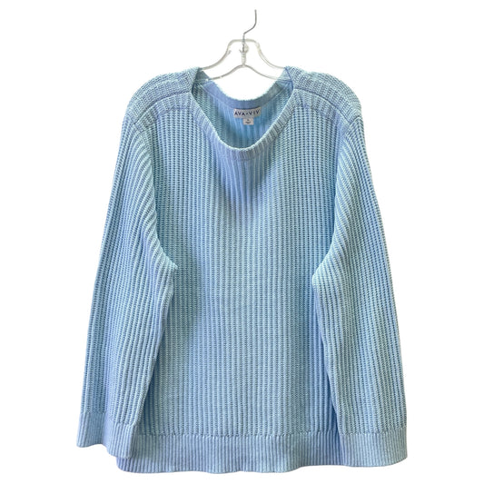 Sweater By Ava & Viv In Blue, Size:2X