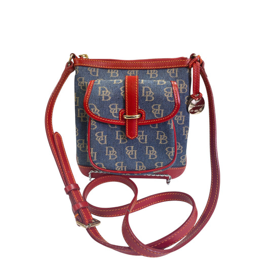 Crossbody Designer By Dooney And Bourke In Blue & Red, Size:Small