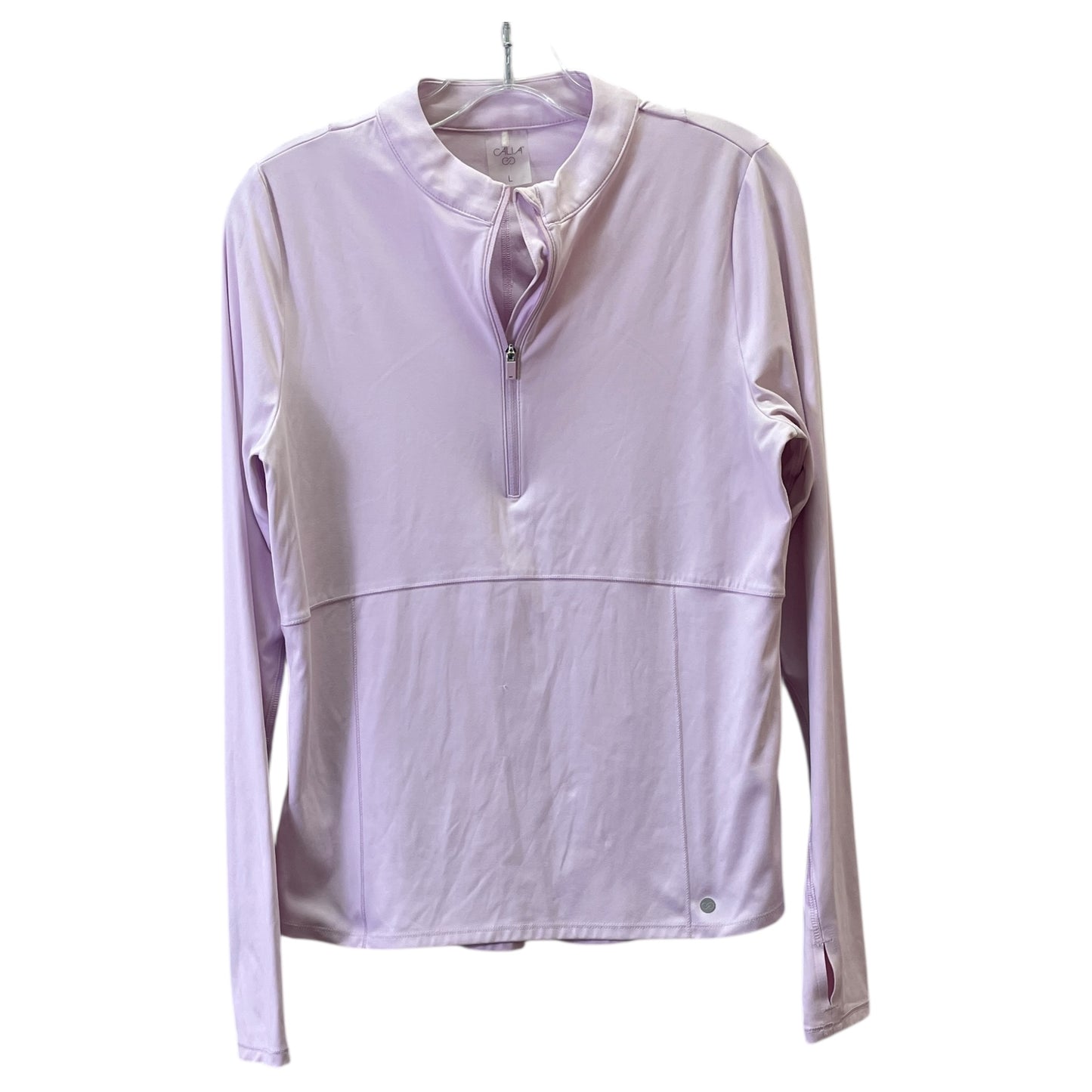 Athletic Top Ls Collar By Calia In Purple, Size:L