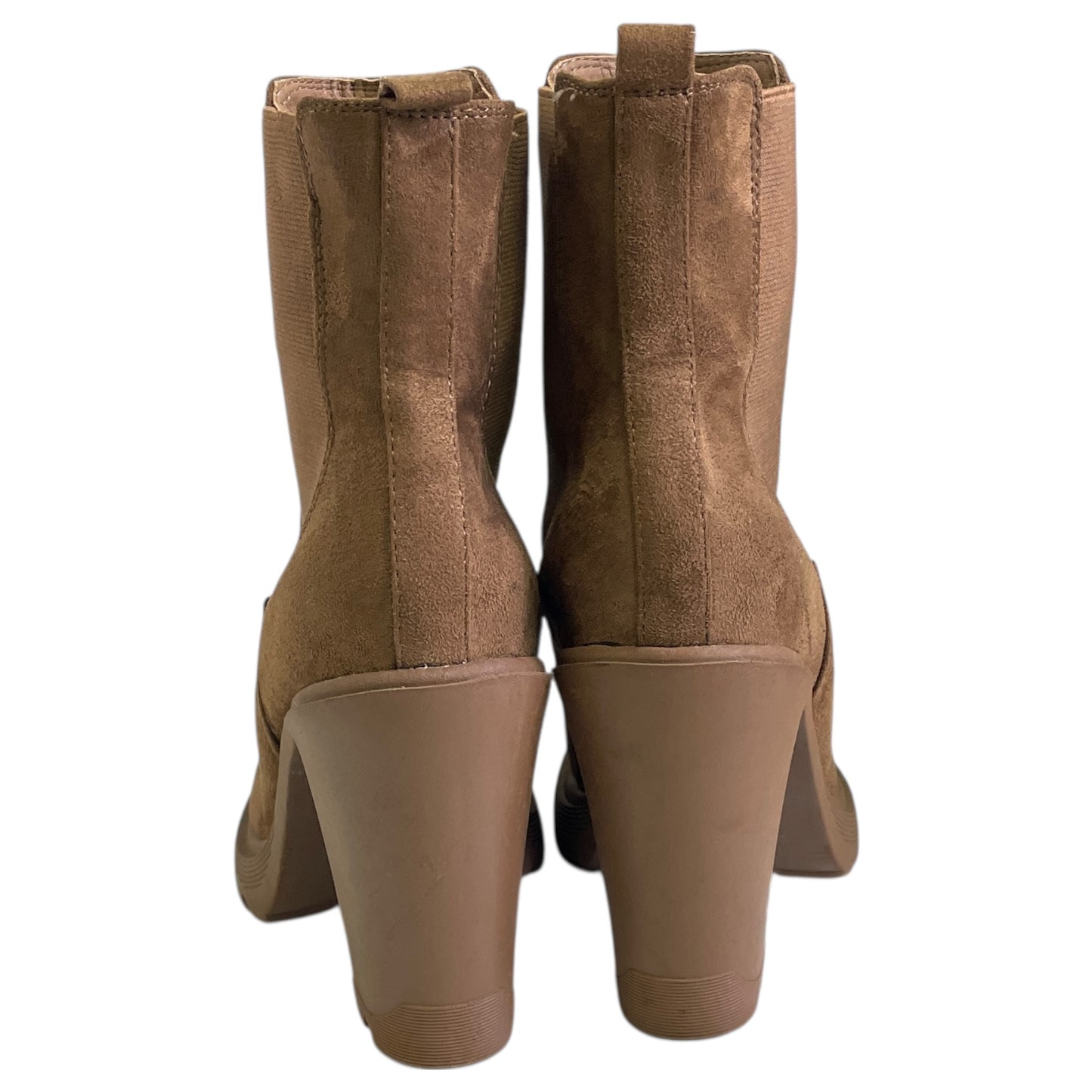 BOOTS ANKLE HEELS by NINE WEST In BROWN, Size: 8