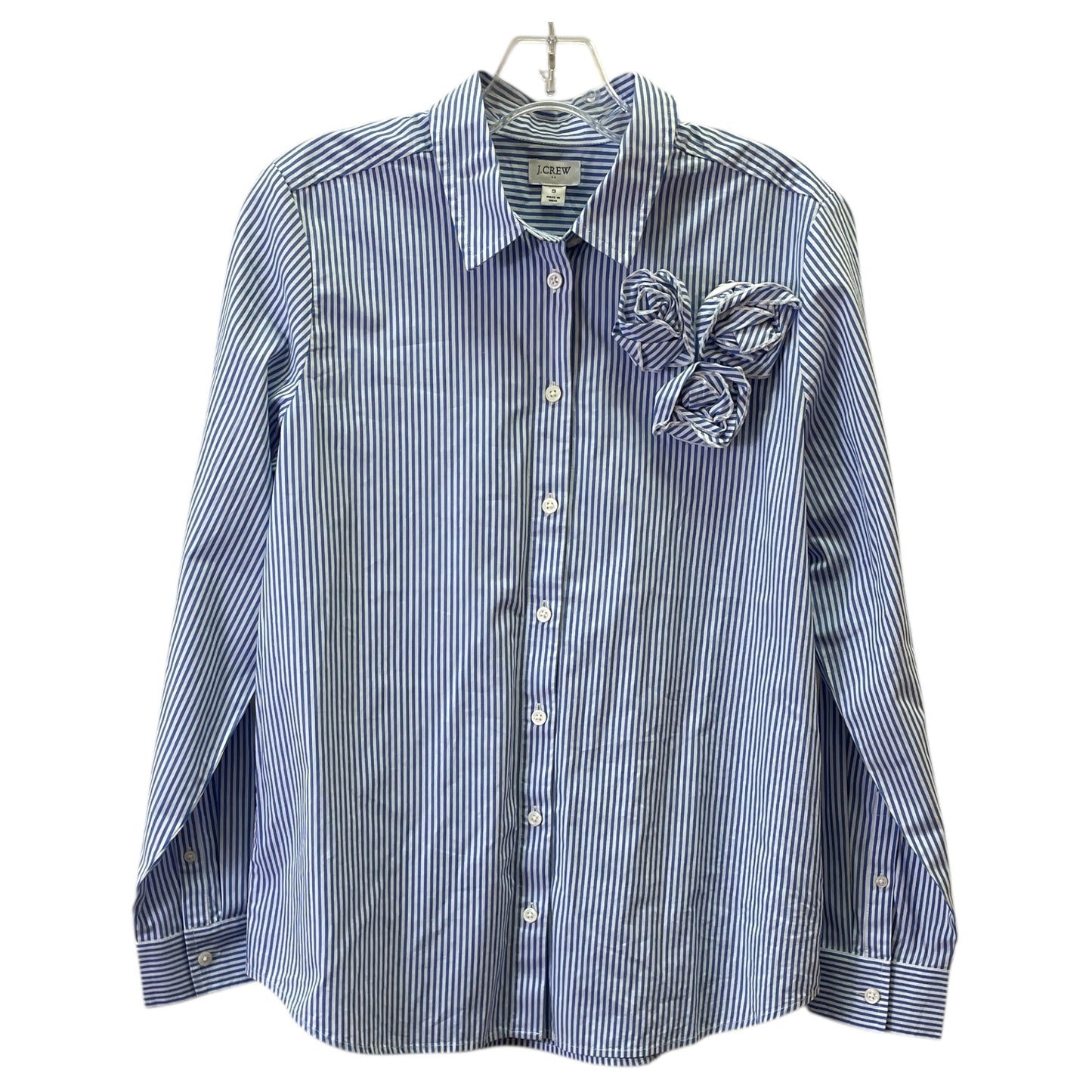 Top Ls By J. Crew In Blue & White, Size:S