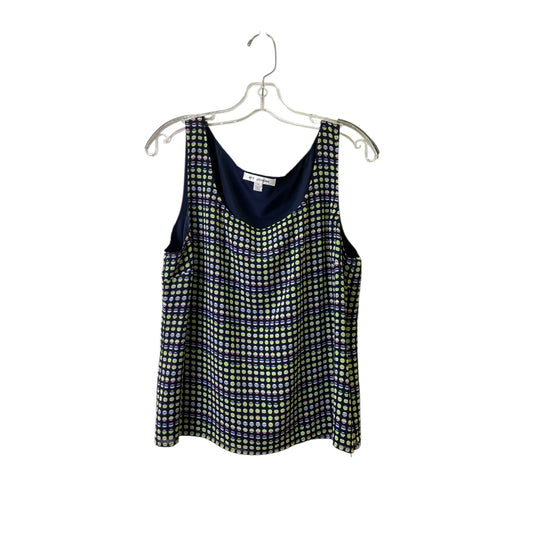 Top Sleeveless Designer By St. John In Blue & Green, Size:L