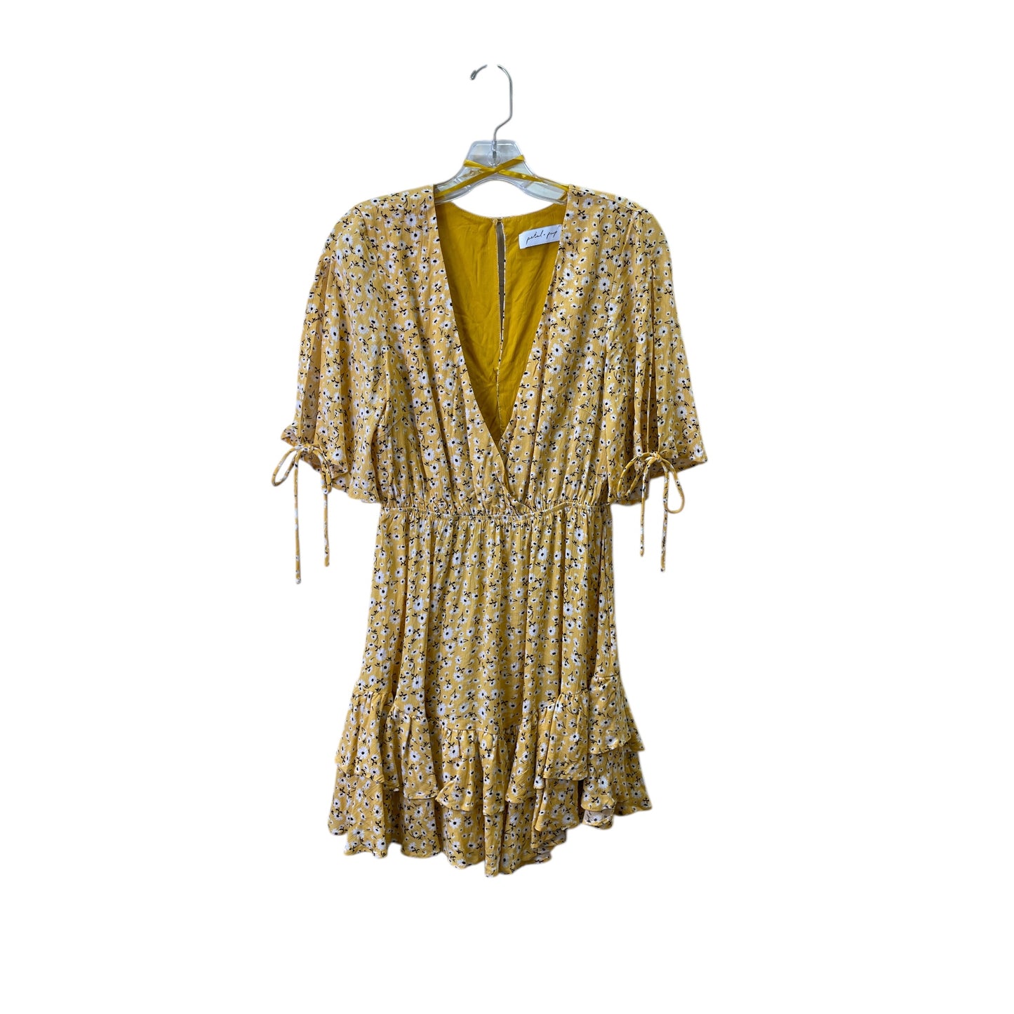 Dress Casual Short By Petal + Pup In Yellow, Size:S