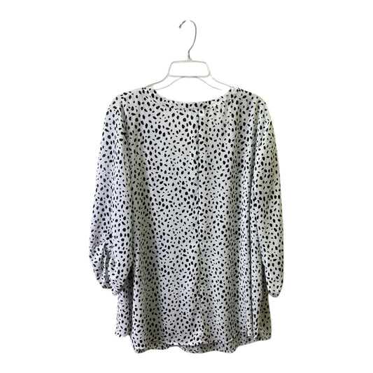 Top 3/4 Sleeve By Catherines In White, Size:2X