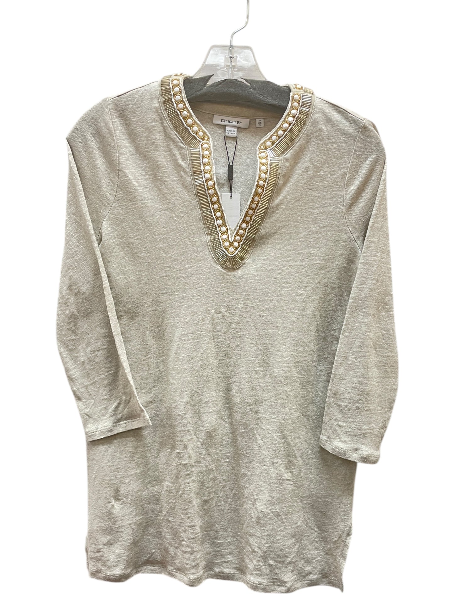 Top Ls By Chicos In Taupe, Size:0