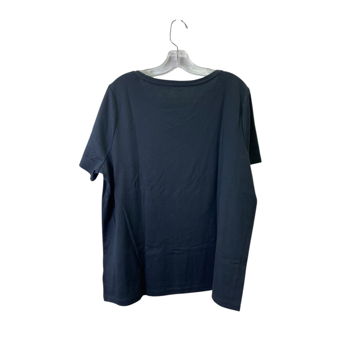 Top Ss Basic By Talbots In Black, Size:2X