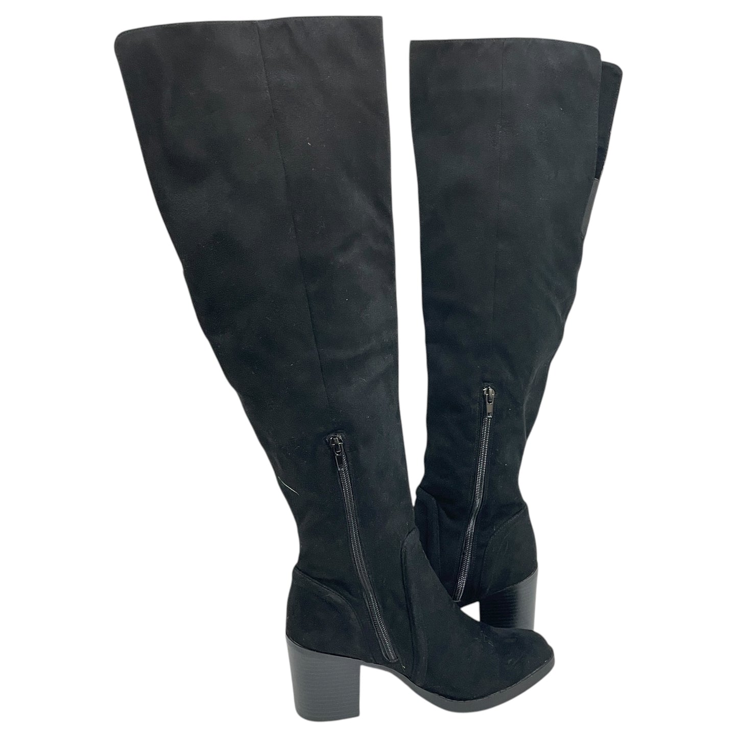 Boots Over-The-Knee Heels By Cme In Black, Size:7.5