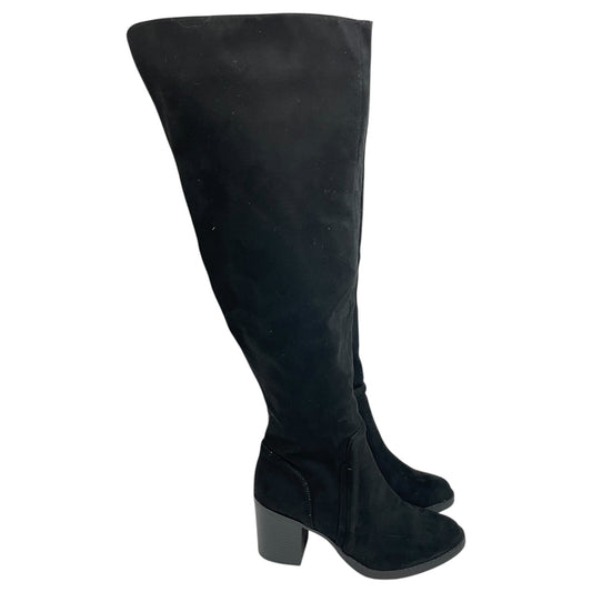 Boots Over-The-Knee Heels By Cme In Black, Size:7.5