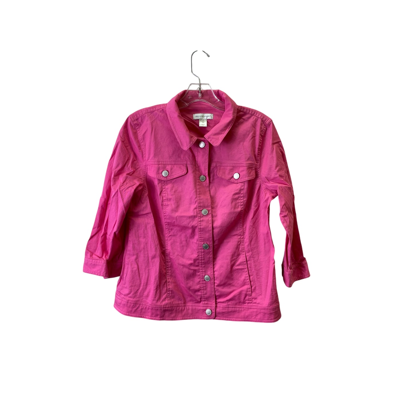 Jacket Shirt By Christopher And Banks In Pink, Size:M