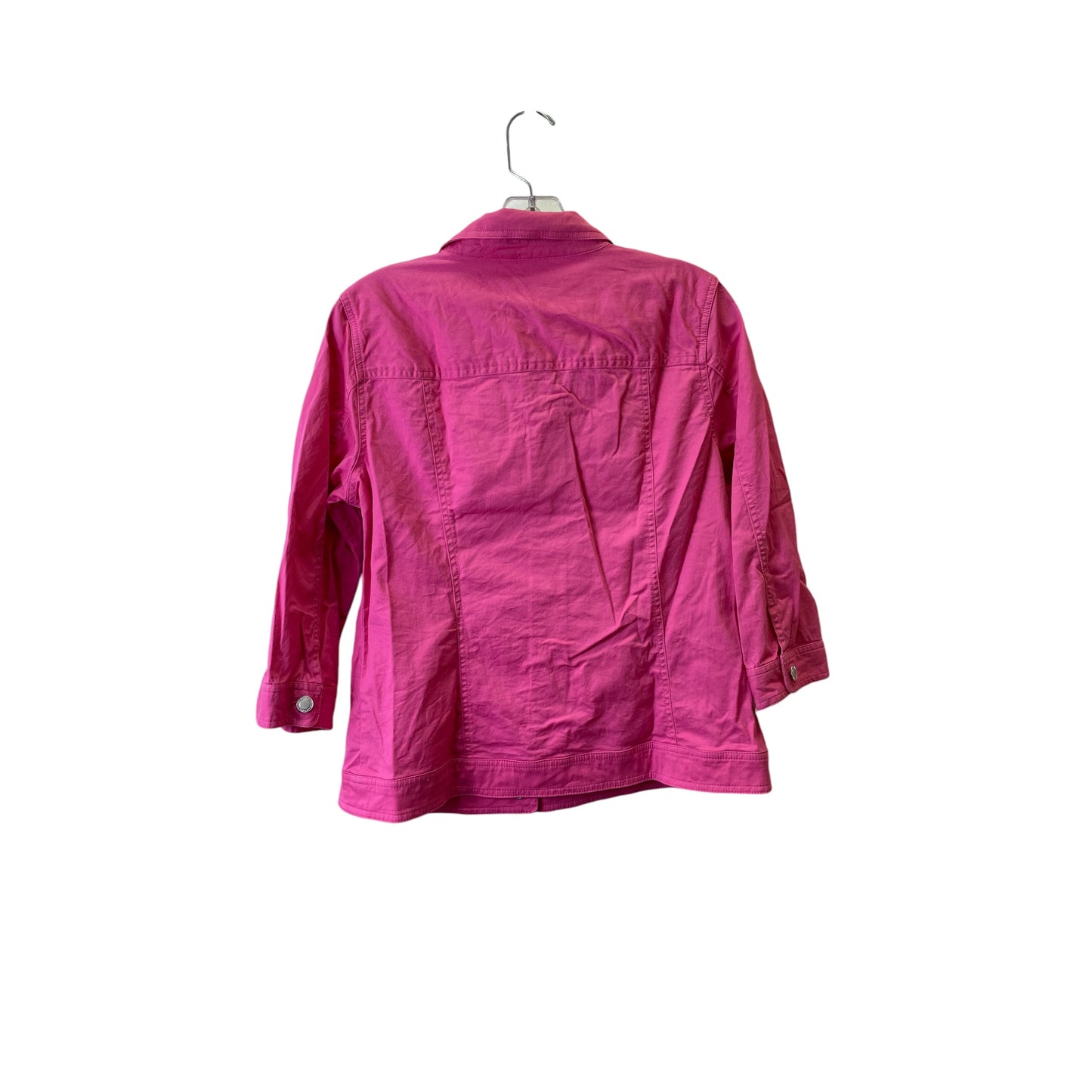 Jacket Shirt By Christopher And Banks In Pink, Size:M