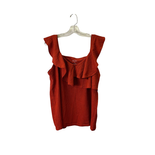 Top Sleeveless Basic By Nine West In Orange, Size:Xl