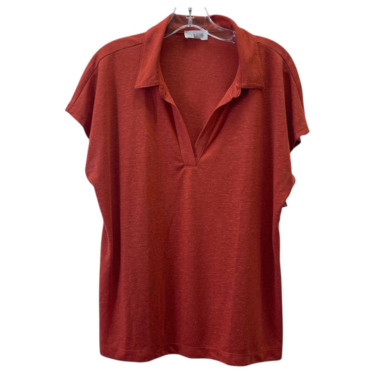 Top Ss Basic By Loft In Orange, Size:Xl