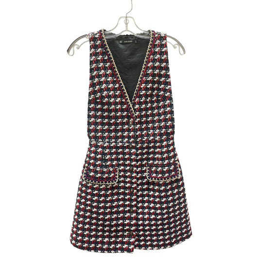 Dress Casual Short By Zara Basic In Blue & Red, Size:Xs