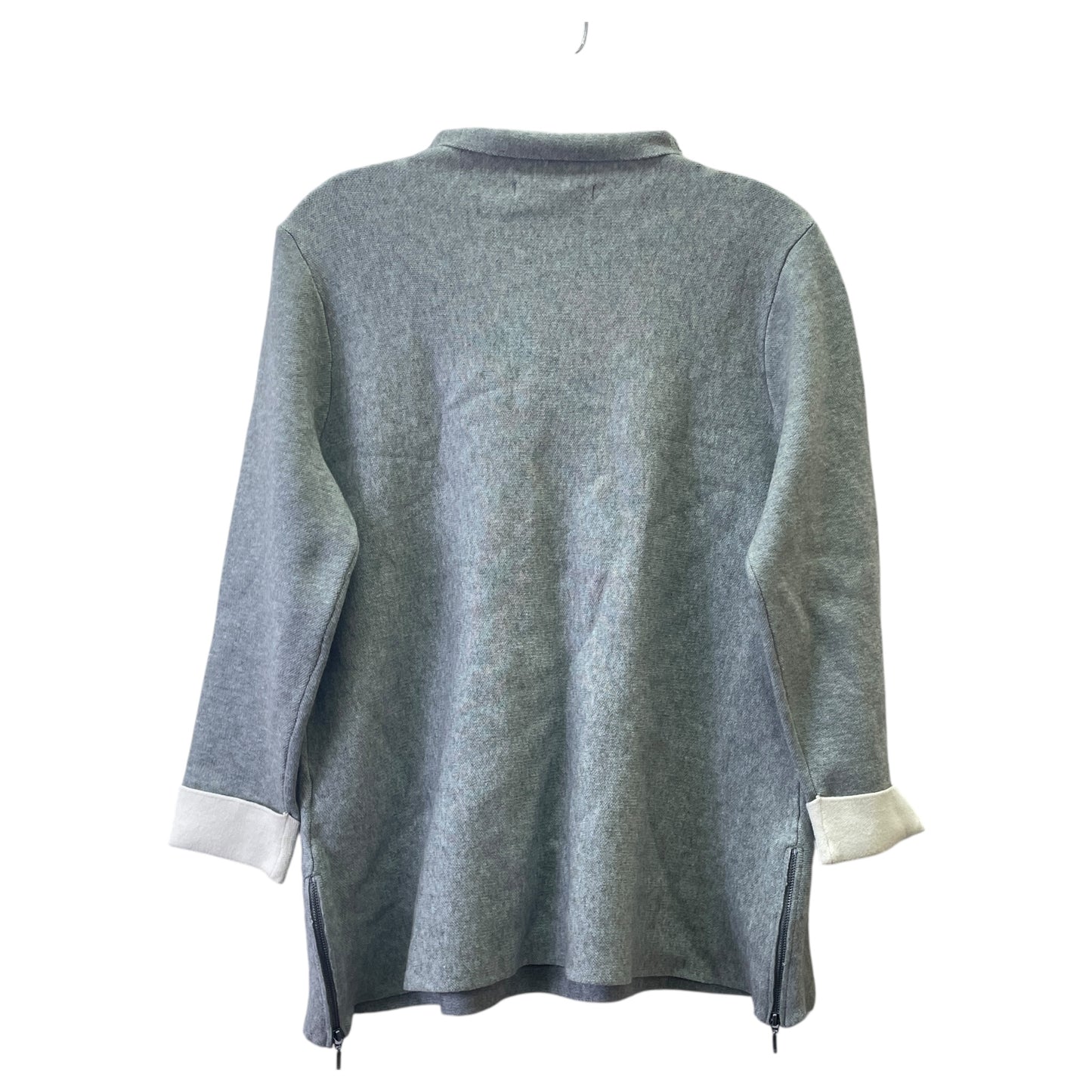 Sweater By Tahari By Arthur Levine In Grey, Size:L