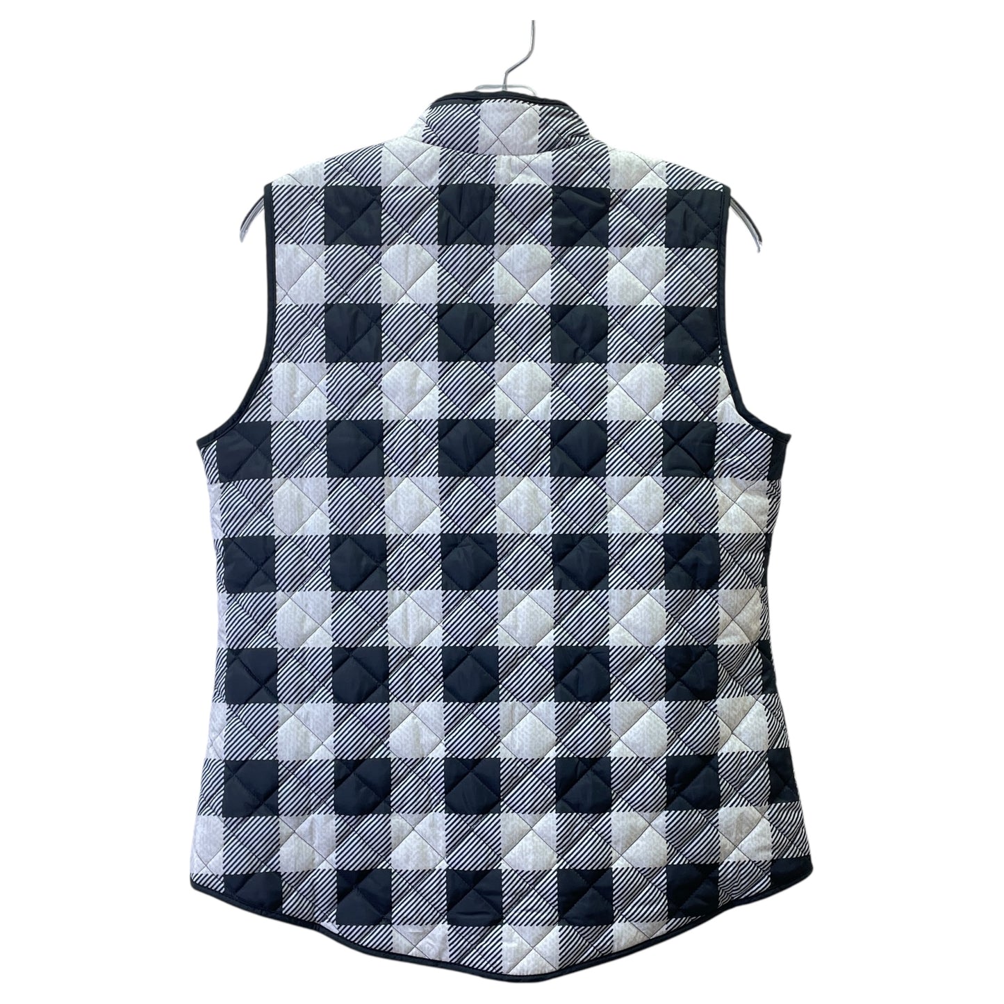 Vest Puffer & Quilted By Karen Scott In Black & White, Size:S