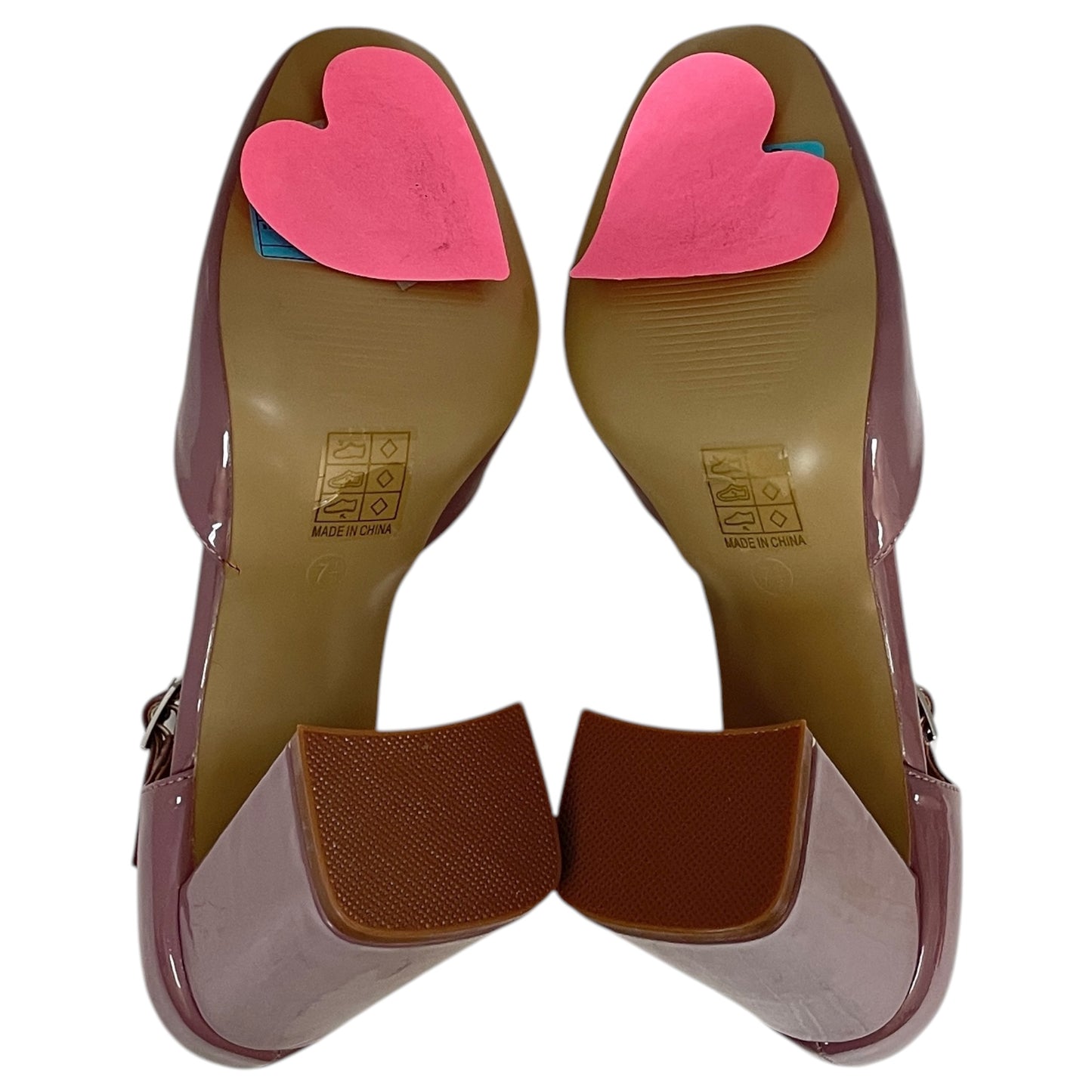 Shoes Heels Block By Journee In Purple, Size:7.5