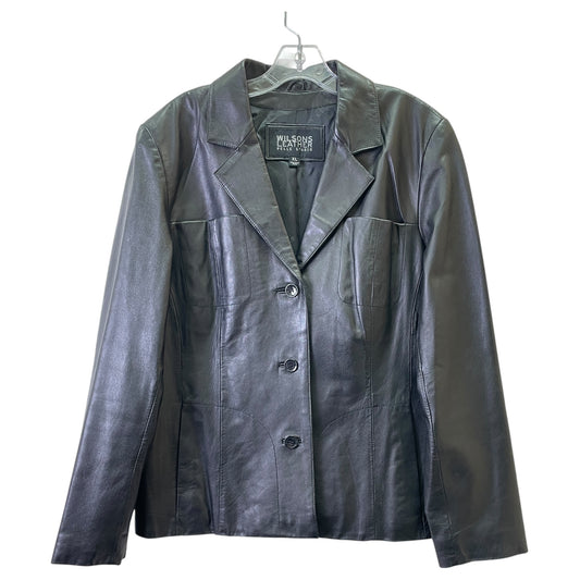 Coat Leather By Wilsons Leather In Black, Size:Xl