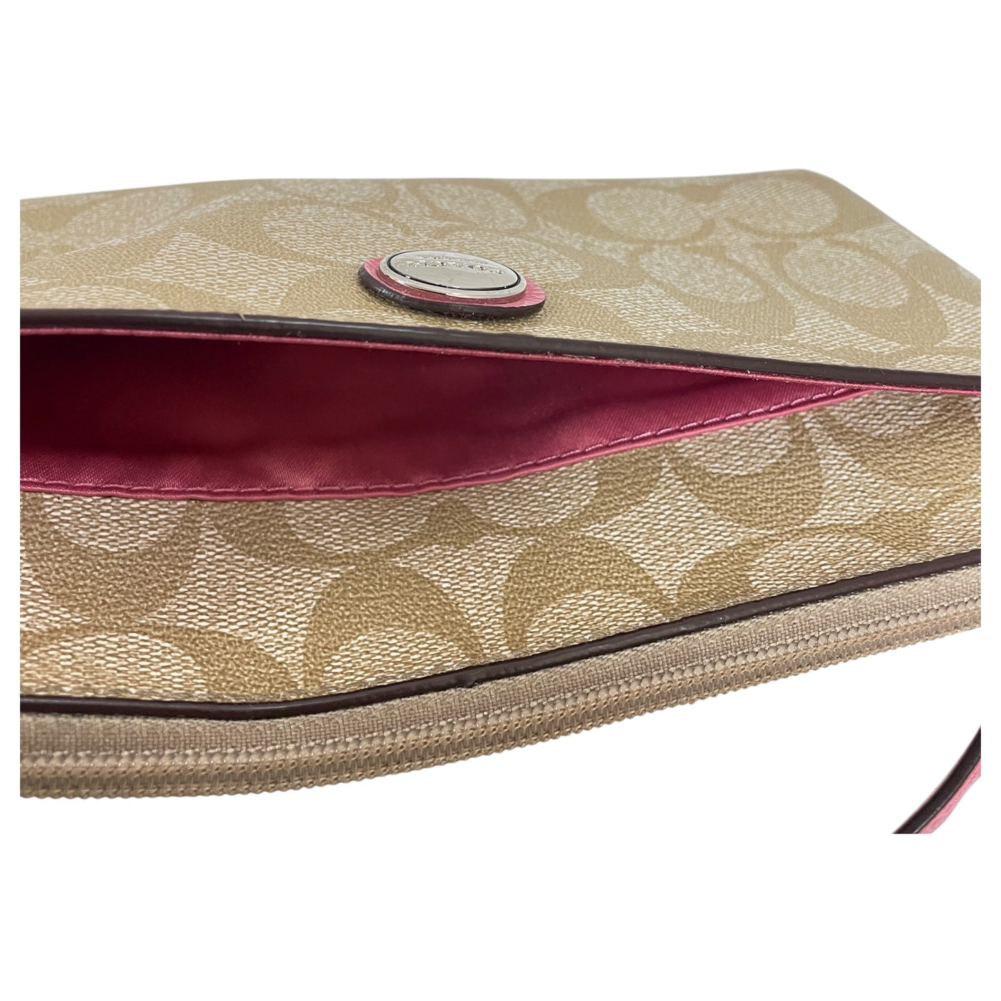 Wristlet Designer By Coach In Beige, Size:Small