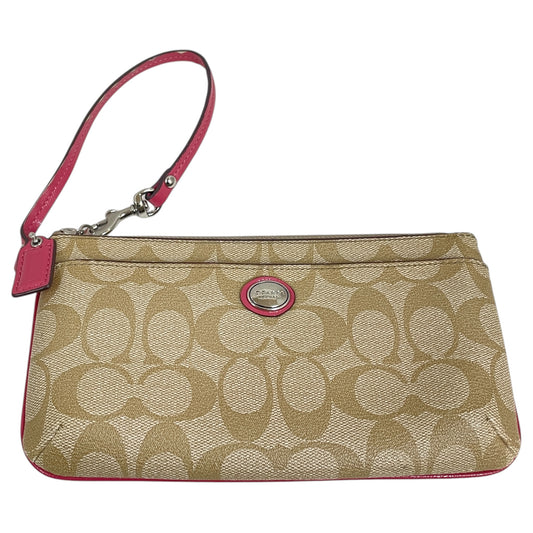 Wristlet Designer By Coach In Beige, Size:Small