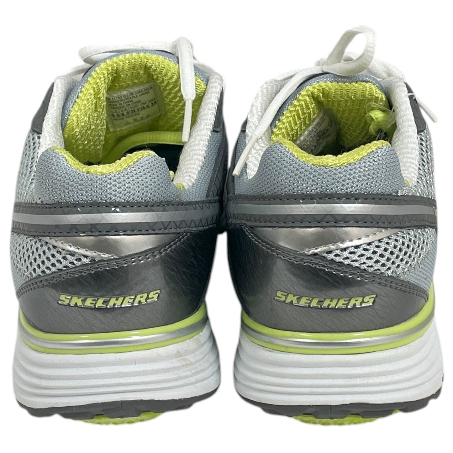 Shoes Sneakers By Skechers In Green & Grey, Size:9.5