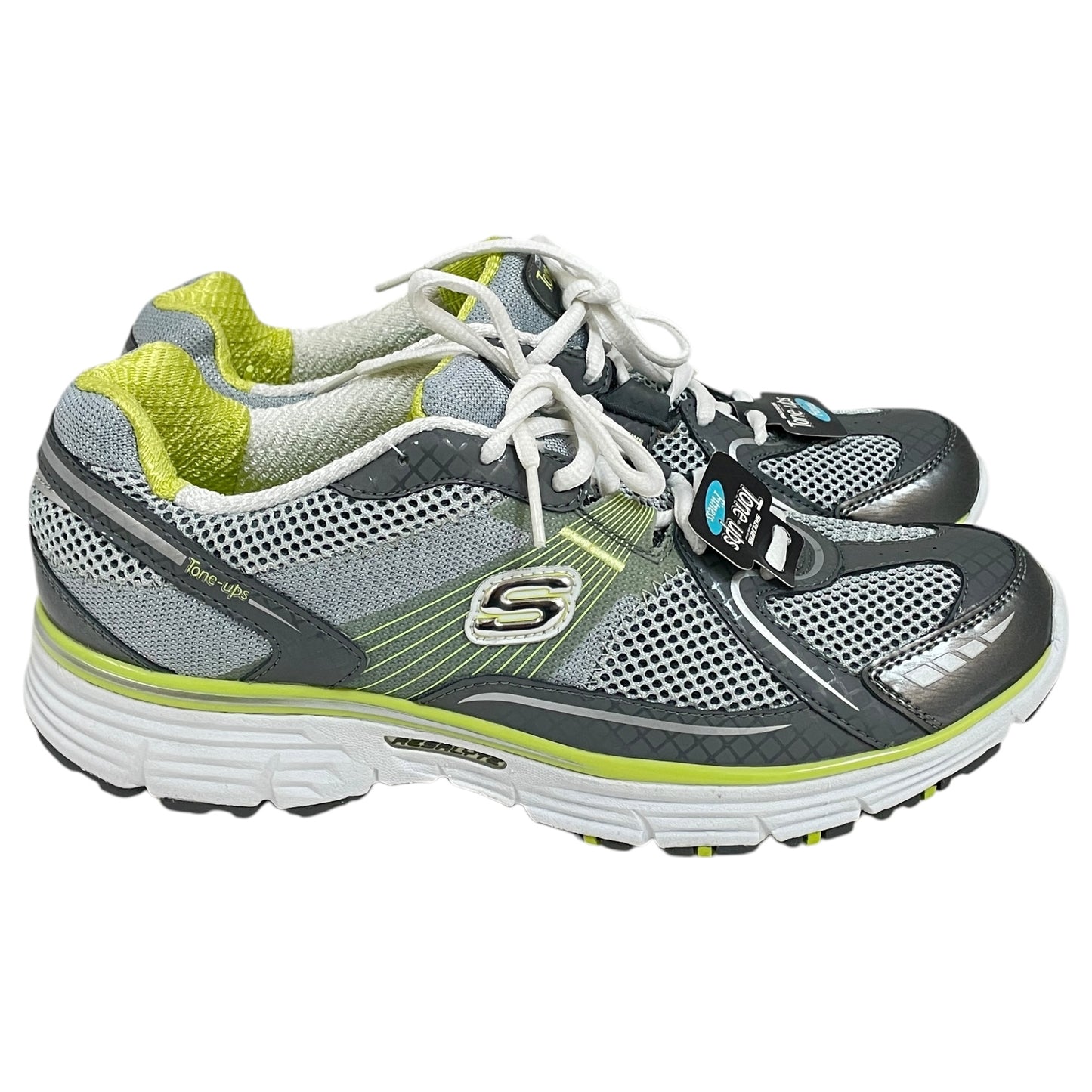 Shoes Sneakers By Skechers In Green & Grey, Size:9.5