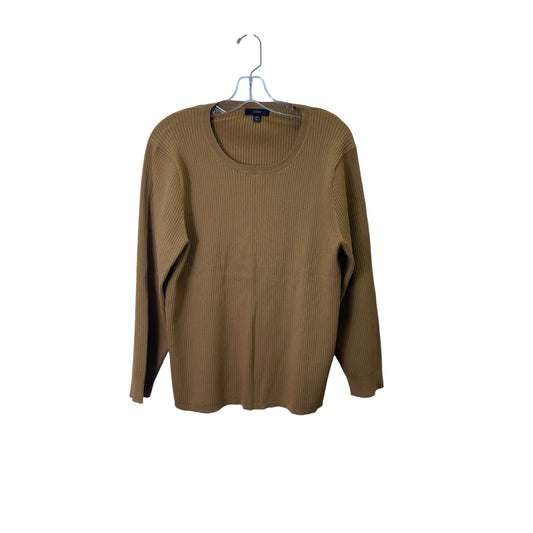 Top Ls Basic By J. Crew In Tan, Size:1X